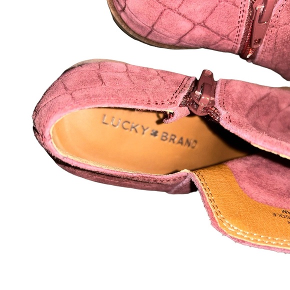 Lucky brand Saucie Womens Comfort Insole Pointed Toe suede Ankle boots size 6 - Picture 4 of 7